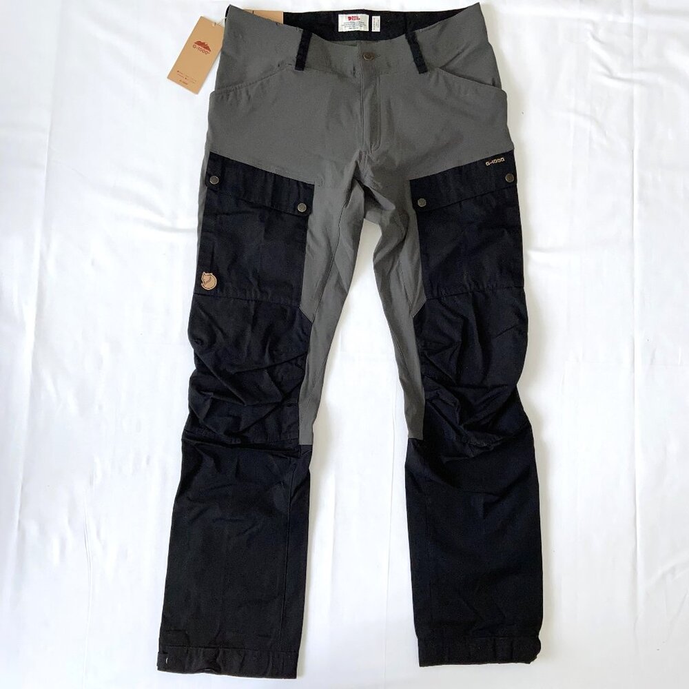 Fjallraven Keb Trousers Size 50 Long 33-34 Grey Black